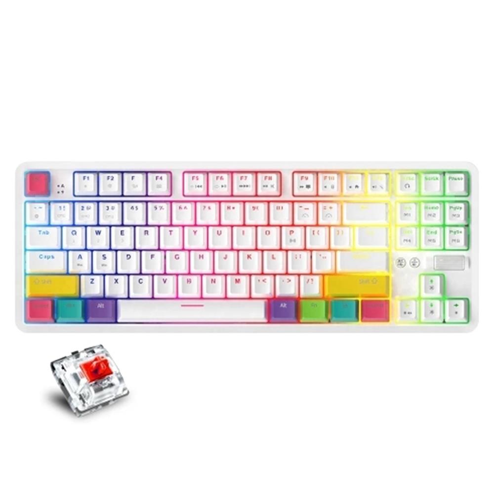 AJAZZ K870T BT Проводной Двойной режим клавиатура RGB Механическая игровая клавиатура 87 клавиш