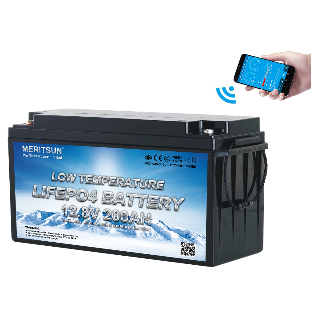 Низкотемпературный литий-ионный аккумулятор li-ion Lifepo4 аккумулятор 12v 200ah Lifepo4 аккумулятор и BMS 12v 200ah с BT