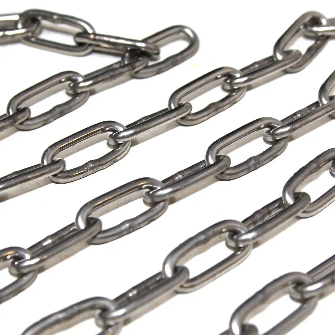 Heavy Duty DIN766 8MM 10MM 12MM SS304 SS316 Stainless Steel Link Chain
