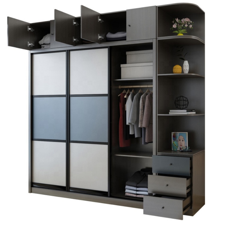 Factory Customized Storage Wardrobe Furniture Bedroom Set With Dressing Table Clothing Wooden Wardrobes