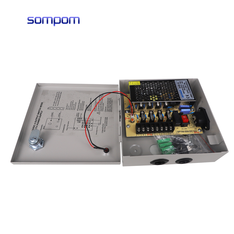 Smps CCTV источник питания 12V 5A cctv аксессуары 4 канала выход 60W cctv импульсный источник питания