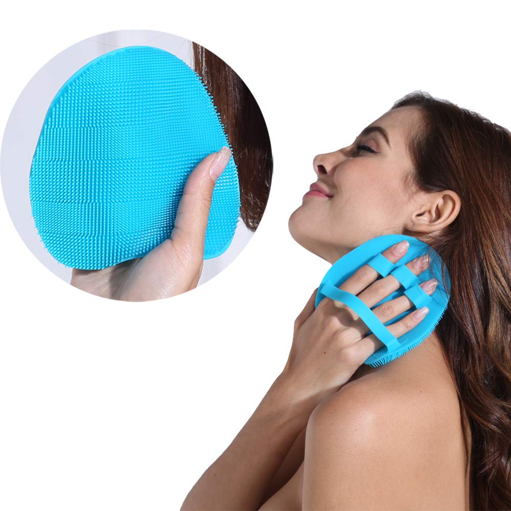 amazon hot sale dry skin Food grade pure Silicone bath massage soft scrubber cleansing brush back body scrubber bath brushes