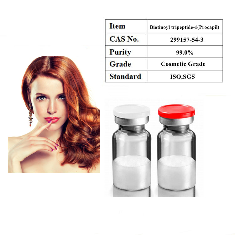 Роста волос пептид Биотин-ГХК КАС 299157-54-3 Procapil 99.0% чистоты биотиноил tripeptide-1 порошок Бесплатная доставка