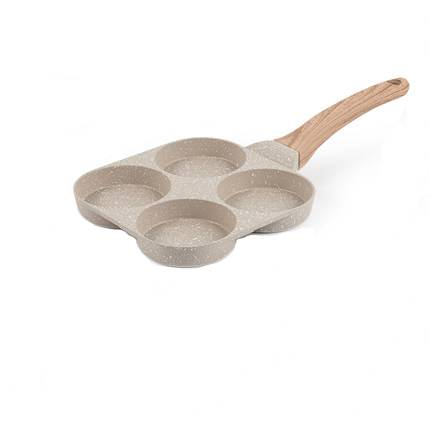 Carote 4-Cup Non Stick Egg Frying Pan Omelette Pan Egg Pan Pancake Egg Cooker Skillet With Bakelite Handle
