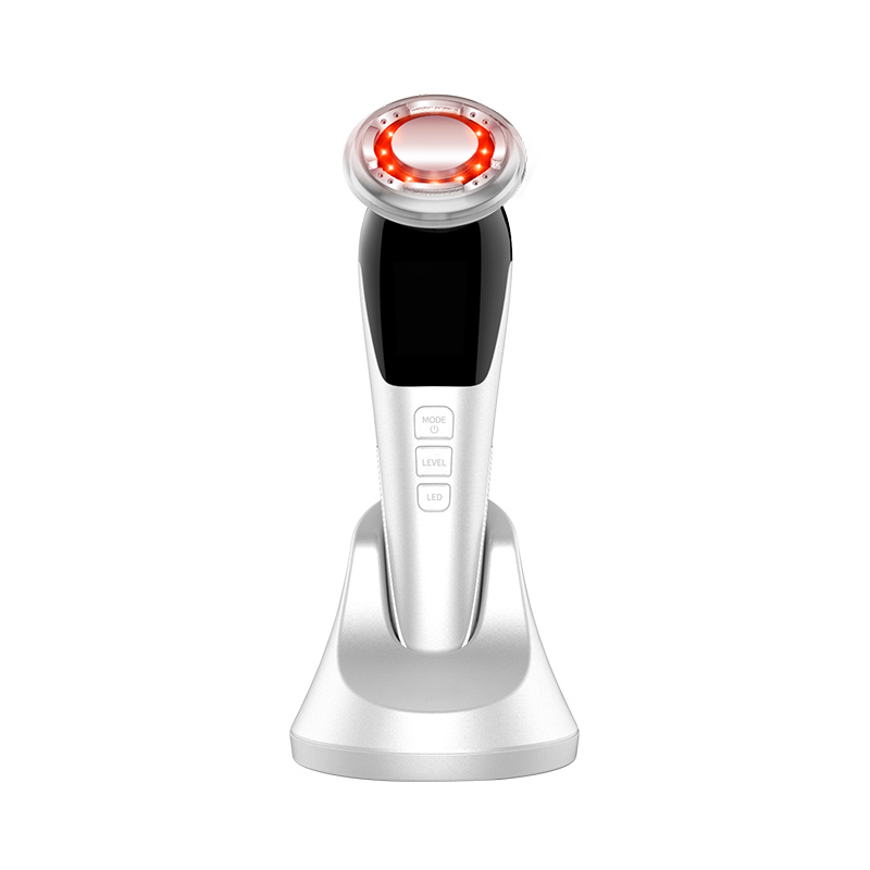 Blue Red Light Face Massage Ems Lift Anti Aging Device Anti-Wrinkle Machine Vibrating Ultrasonic Hot Cold Facial Massage Machine
