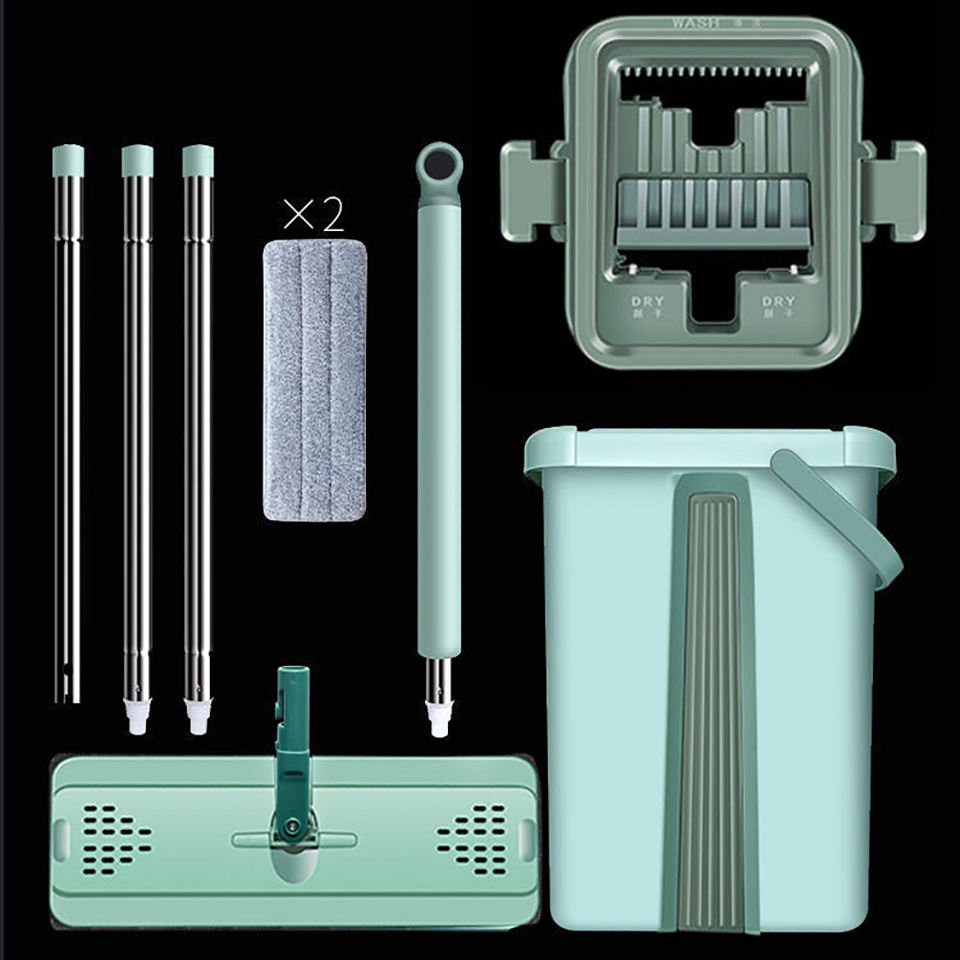 Wholesale Household Free Hand Scrape Floor Swob Washing Bathroom Cleaner Tool Cleaning Floor Flat Mop