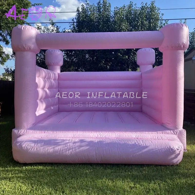 Popular Customized Color Bouncy Castle Inflatable Pink Bouncy Castle For Wedding Inflatable Pink Castle For Sale