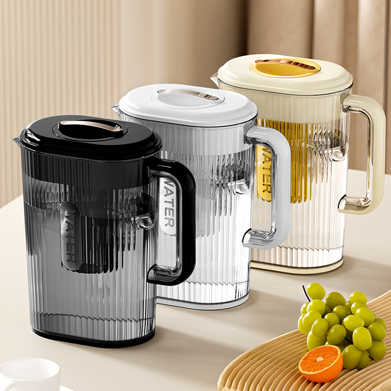 2024 new household clear 2000ml food grade plastic jug cold water filter pitcher with lid