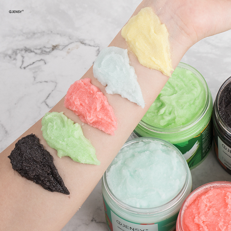 oem natural whitening custom coffee private label wholesale shea butter lemon sugar exfoliating organic tea tree body scrub