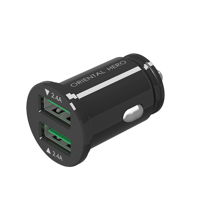 Мини двойной USB-A автомобильное зарядное устройство