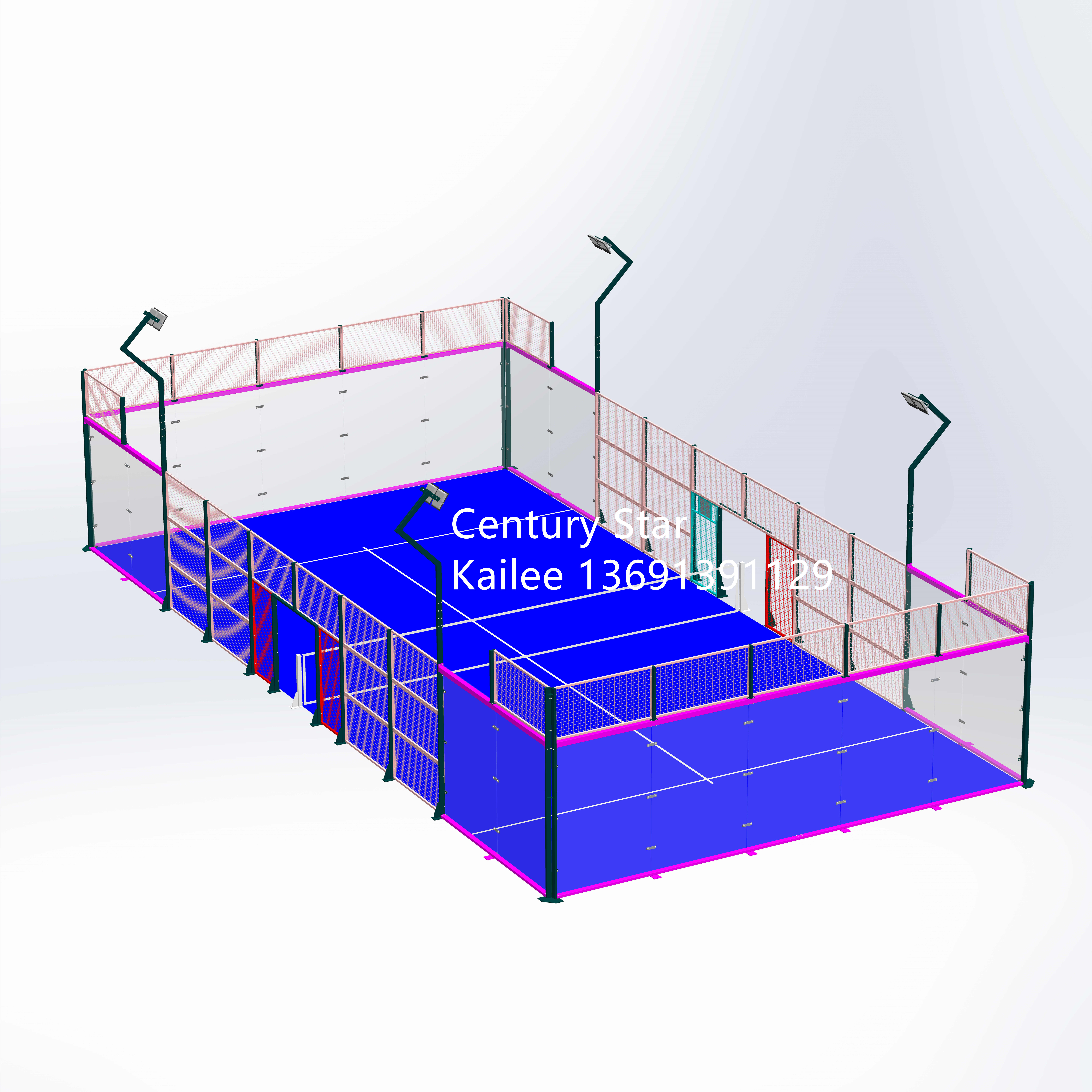 Padel Court Panoramic Padel Tennis Court Custom Design