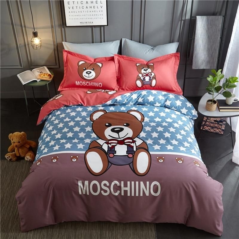 Лидер продаж, двуспальные Натяжные простыни moschino, постельное белье bts, постельное белье, комплект роскошного постельного белья, оптовая продажа