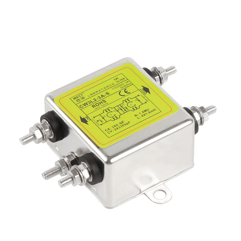 Bolt Connection Single-Phase EMI Anti-interference AC 220V Bipolar Purification CW3L2-3A/6A/10A/20A-S Power Filter