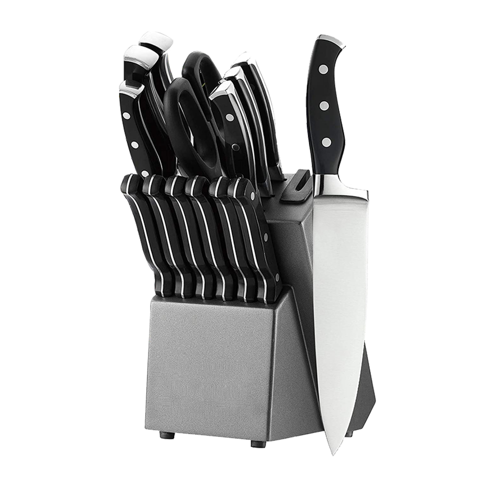 15 Pcs German Stainless Steel Chef Knife Set With Customized Logo Block