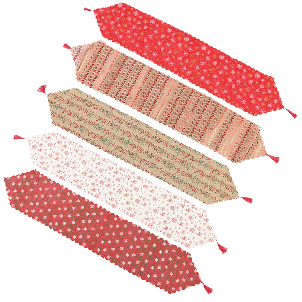 Christmas new Christmas decorations linen printed table flag table decoration table cloth placemat