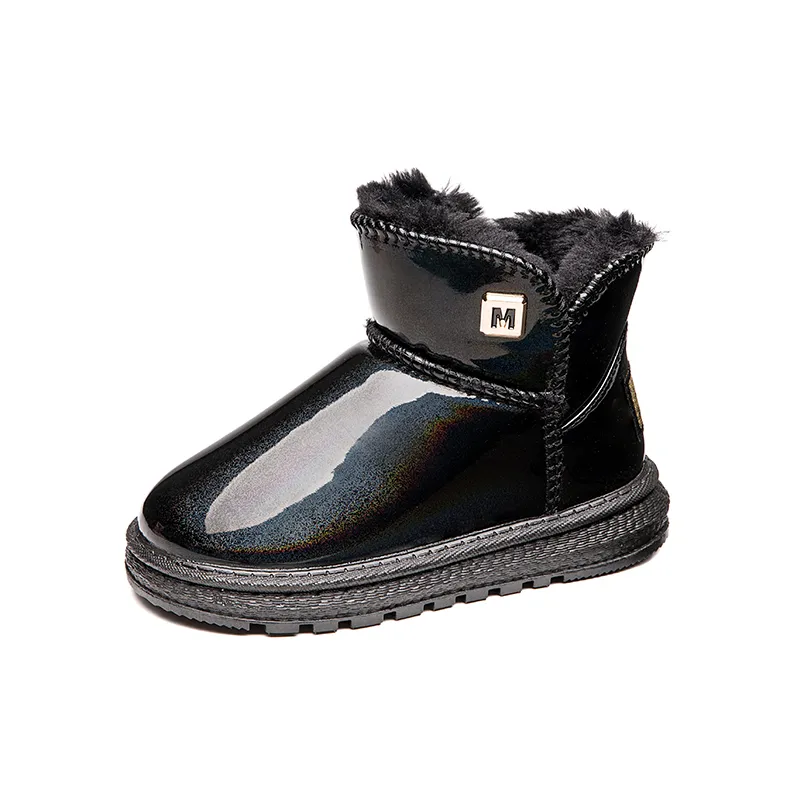 Флисовые водонепроницаемые Нескользящие Детские зимние ботинки для снега на заказ зимние ботинки для детей