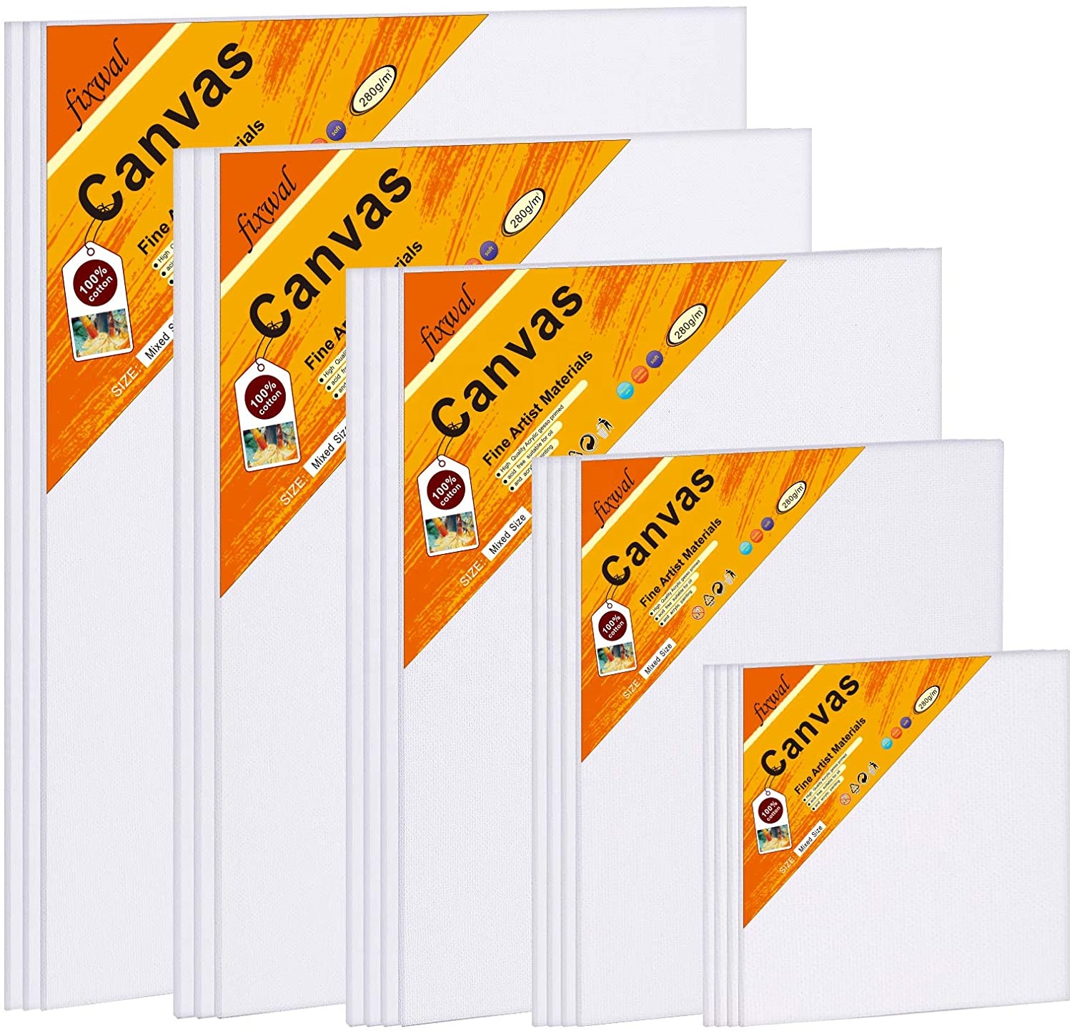 Lifeinfinity Canvas Boards for Painting Panels Ideal Art Surface. Suitable for oils, acrylics, watercolor, and tempera
