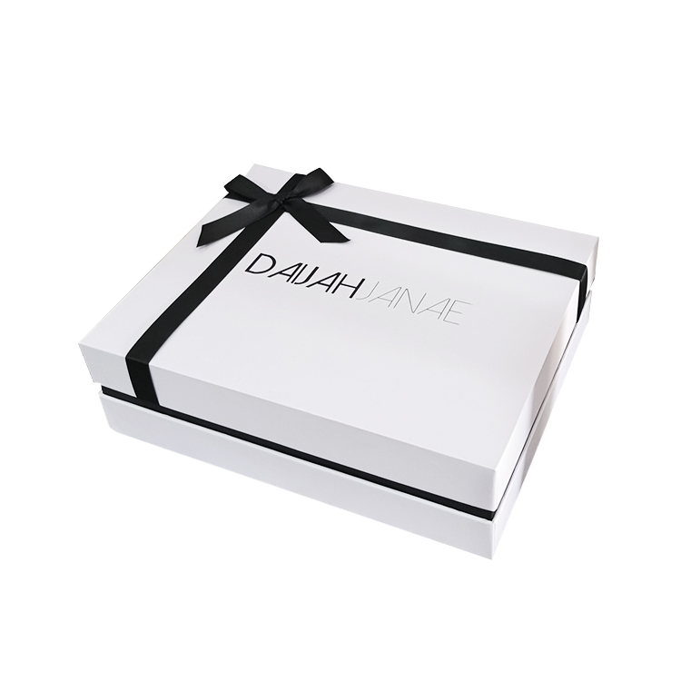 Custom Luxury High Quality Rigid Cardboard Packaging White Removable Lid Gift Boxes With Neck