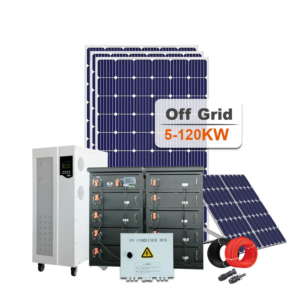 10KW 20KW 30KW 50KW 80KW 100KW 5-120KW Off Grid Solar Energy Power System for Commercial Residential Home Use 25KW 15KW 60KW
