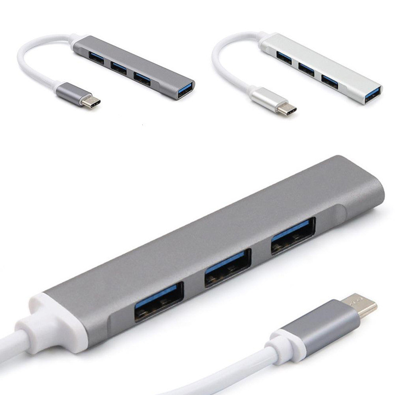 Оптовая продажа 4 в 1 многопортовый USB3.0 Тип C концентратор многофункциональный конвертер разделитель адаптер для usb-концентратора типа C для ноутбука