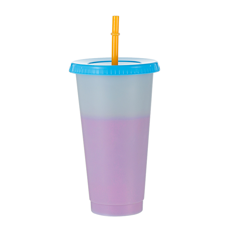 Creative Arrival Temperature Change Color Cups Water Drinking Coffee Beer Tumblers Cups in Bulk with Straw