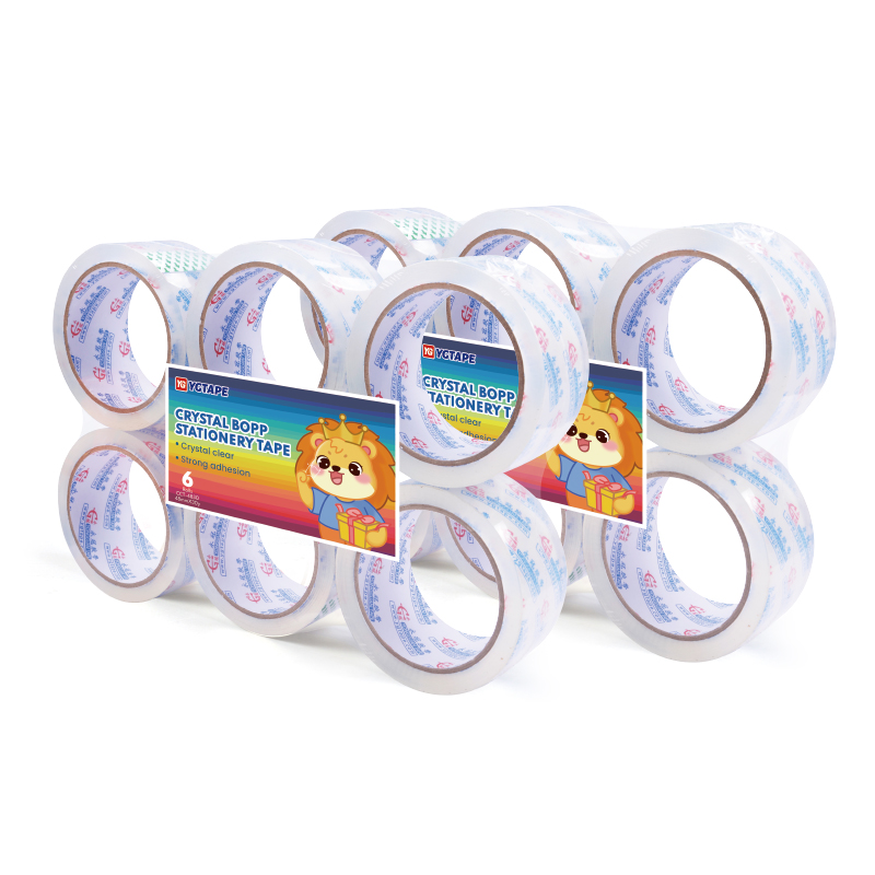 Factory Manufacturing Self Adhesive Tape Plastic Bopp Packing Tape Waterproof Crystal BOPP Stationery Tape