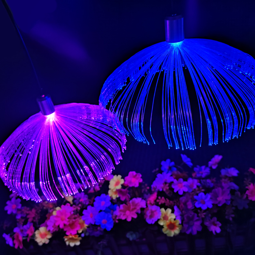 Romantic RGB Color LED Fiber Optic Night Lights Holiday Wedding 12V Optical Fiber Christmas Party Decorative Light