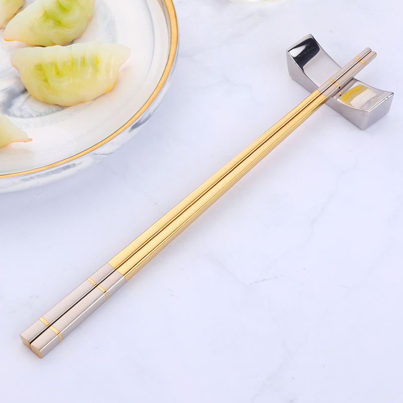 Wholesale Stainless Steel Gold Korean Japanese Custom Chopsticks