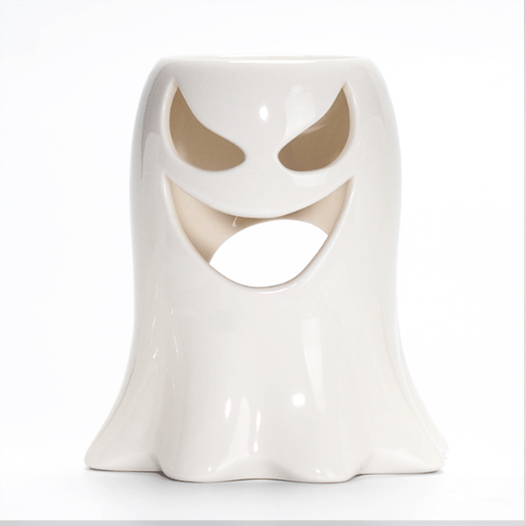 Halloween Skeleton Ghost Ghost Hollow Aromatherapy Wax Holder Ceramic Halloween Candle Holder