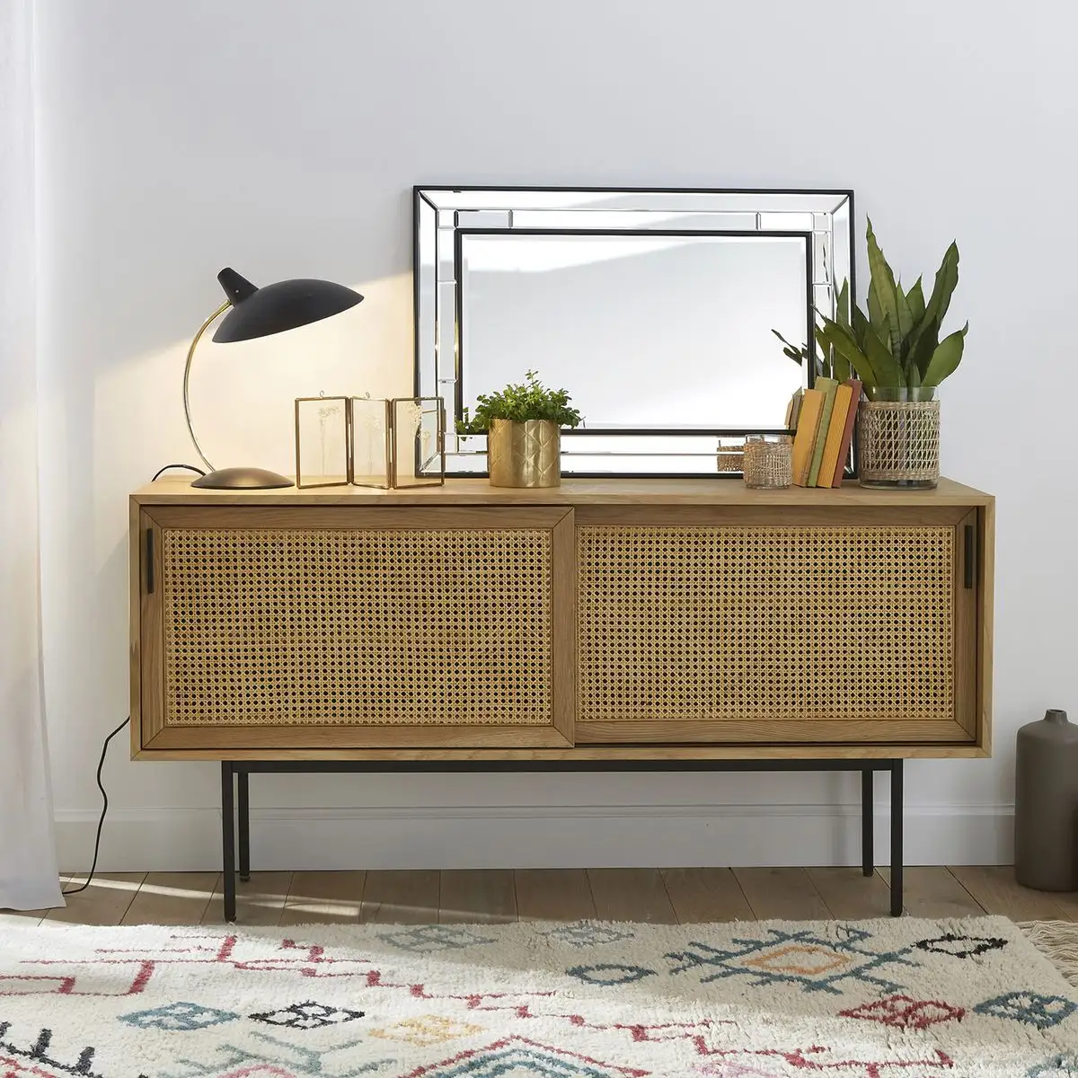Wholesale High Quality Modern Furniture Console Table Rattan Furniture Rattan Shelf Rattan Cabinet
