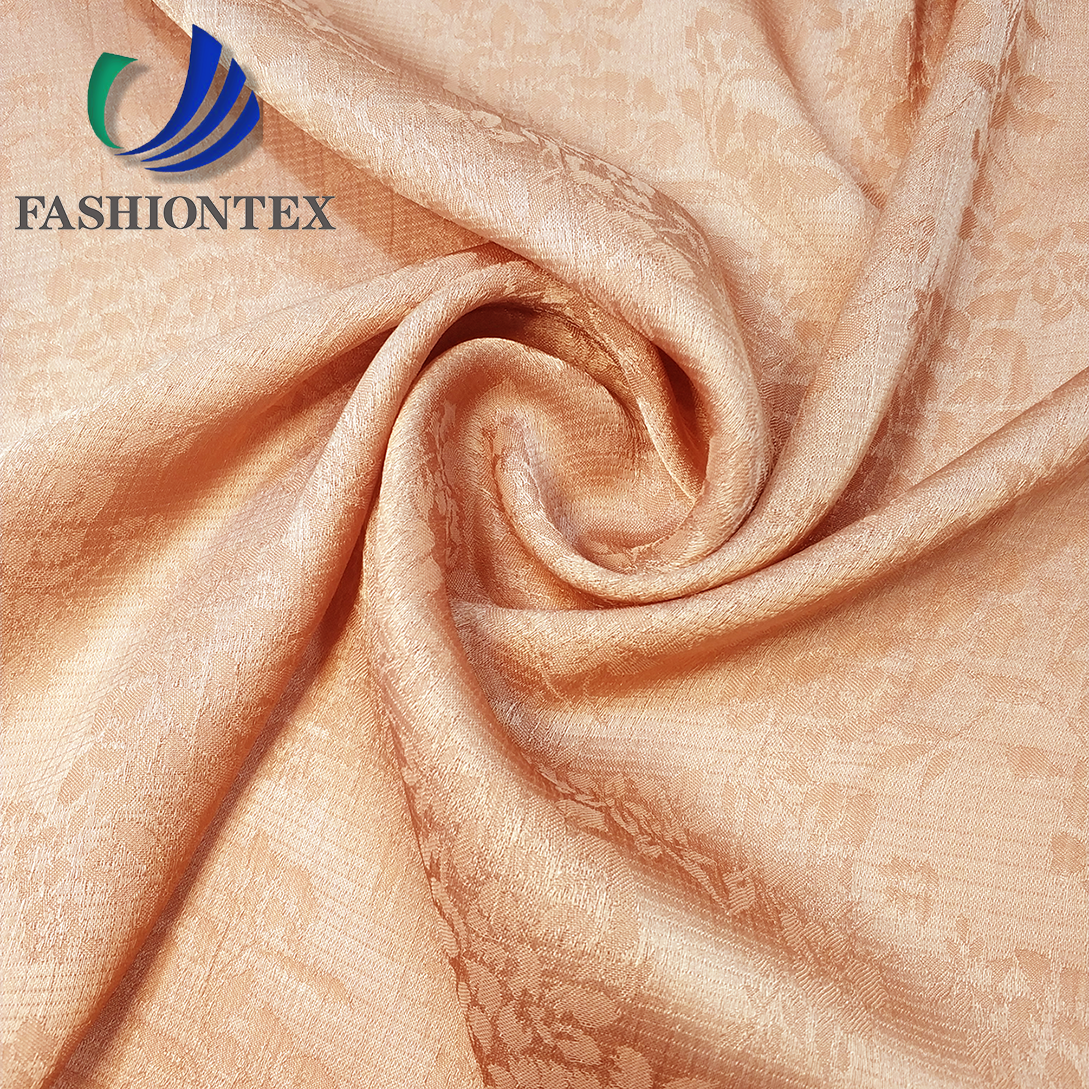 Fashiontex satin dobby yoryu chiffon fabric 100% polyester crepe fabric