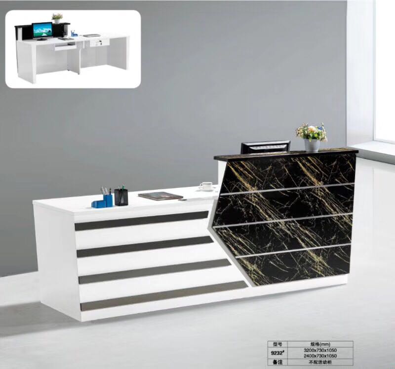 2019 white modern design commercial hotel reception counter table desk