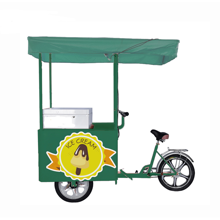 Ice Cream Cart Tricycle with 12V DC compressor deep chest freezer 108L solar power system