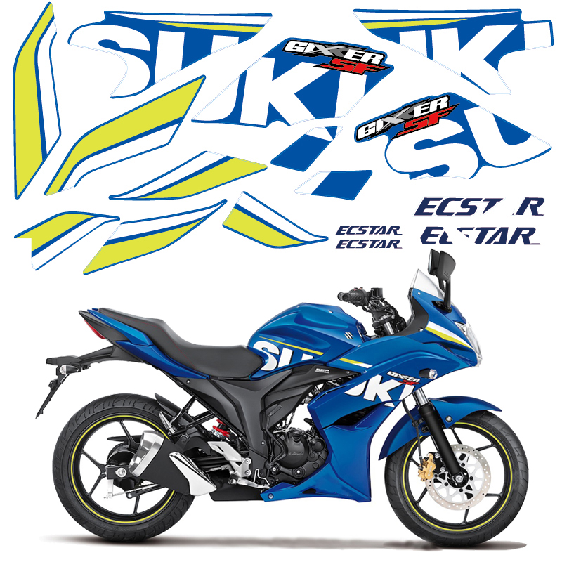 Наклейка на мотоцикл suzuki gixxer sf 150, наклейка на все тело
