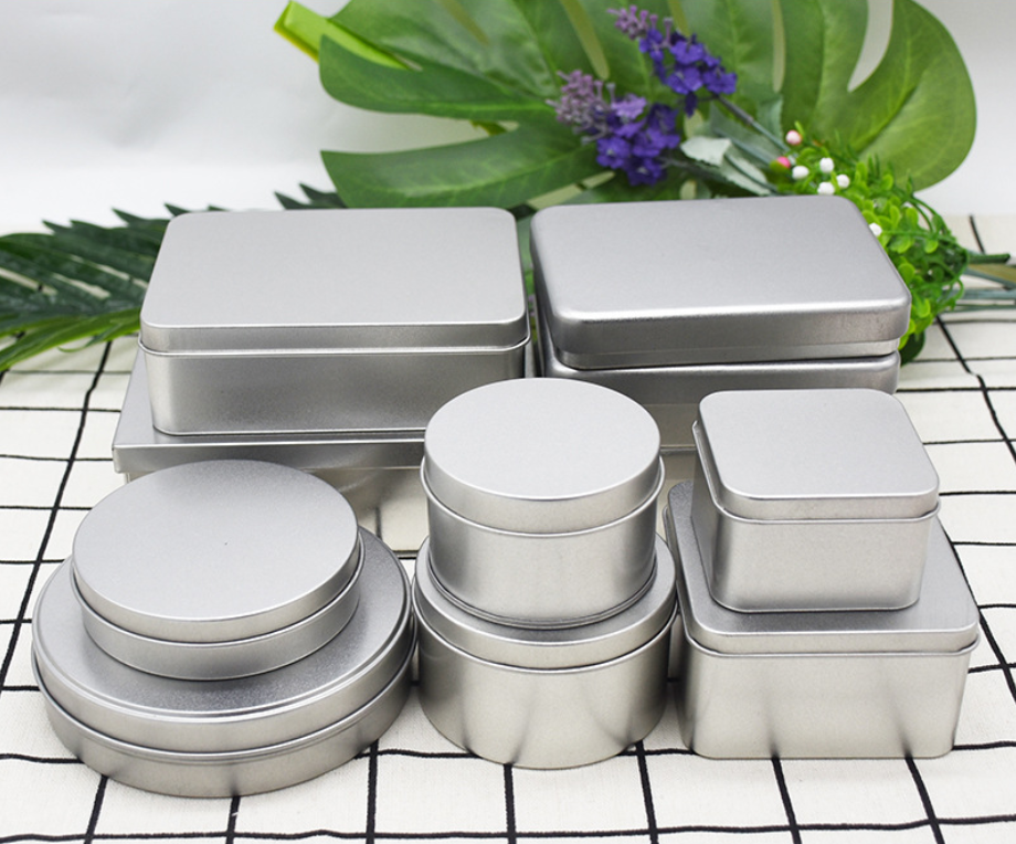 Wholesale large rectangle custom gold cake cookies tin jar box big round air tight cookie tin containers with lid