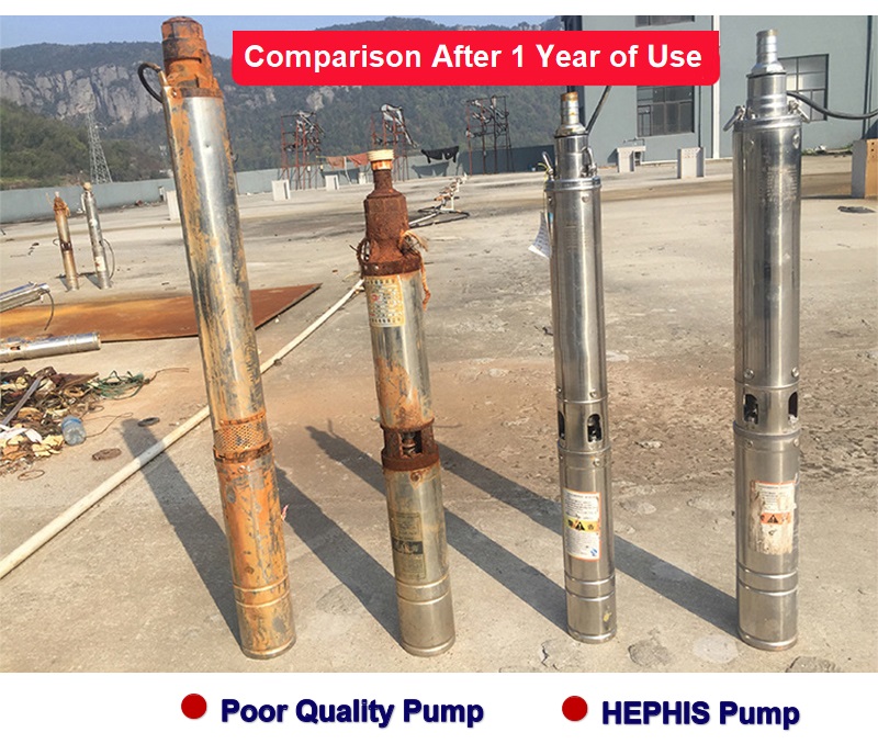 Hephis высокого качества 4 дюймовый водяной насос на солнечной батарее DC48V 600W скважинный насос с пластиковый импеллер медный цилиндр