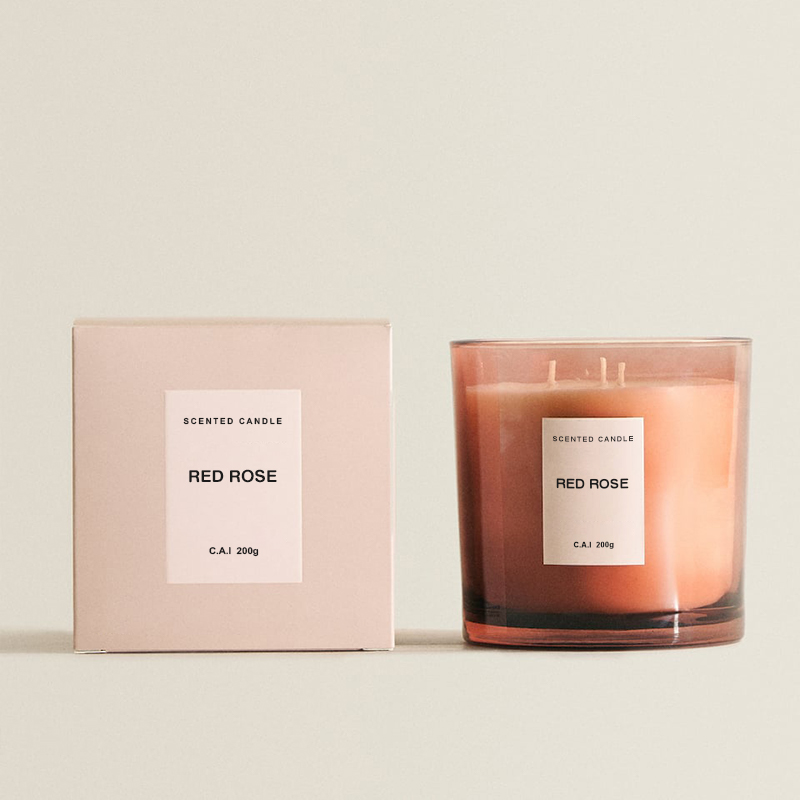 Creative modern fragrance scented candle jar wholesale home decoration glass candle jars with wax