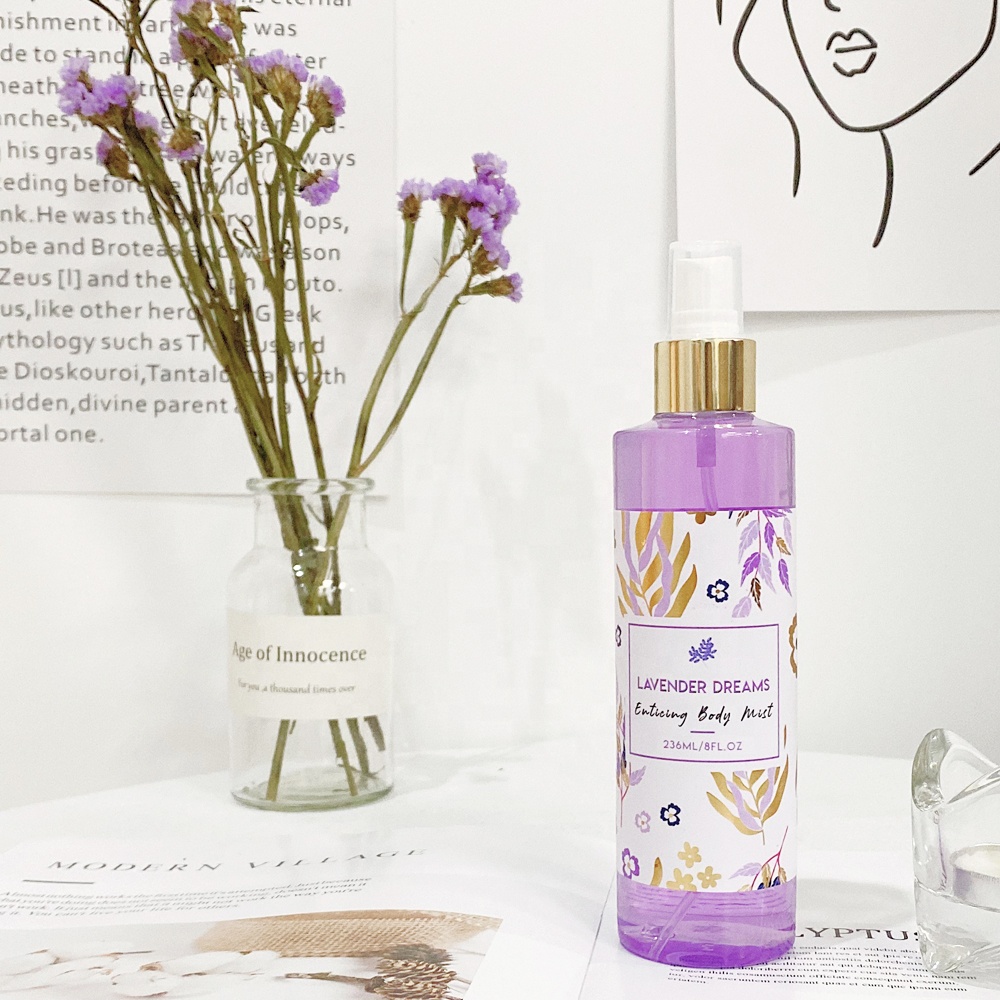 Herbal OEM Body Mist Fragrance Liquid Korea Rose Fine Fruity Body Mists