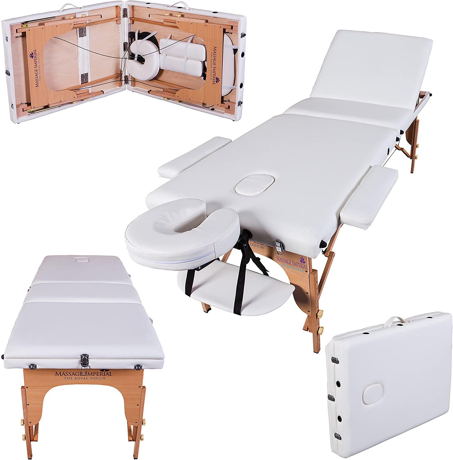 White Color Portable Collapsible Tattoo Beauty Massage Bed Two Folding спа прижигания мокса кровать массажный стол