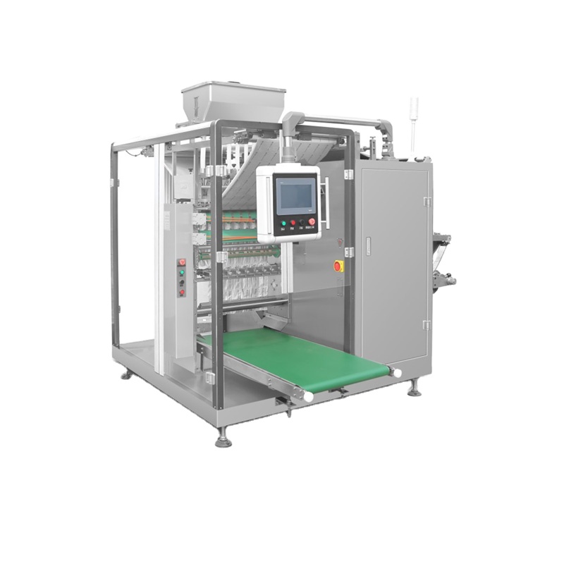 Weighing Forming Filling Sealing Machine Irregular shape powder filling pouch granule Quad Seal Packing Machine