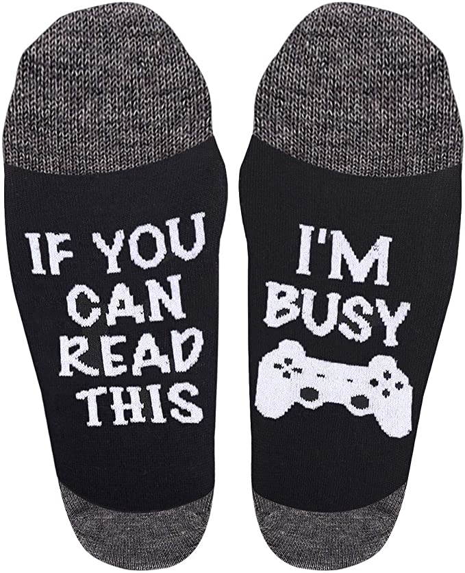 Novelty Cotton Socks Do Not Disturb I'm Gaming Socks Soft Unisex Sock Funny Christmas Great Gifts for Men Women Gamers