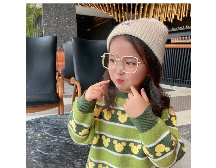Fried Street Parent-child Clothing Korean Style Trendy Round Neck 2021 Fall Winter Warm Sweater Family Knitwear
