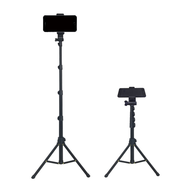 Direct manufacturer adjustable 1.7m fall to the ground live support camera mobile phone tripod stand