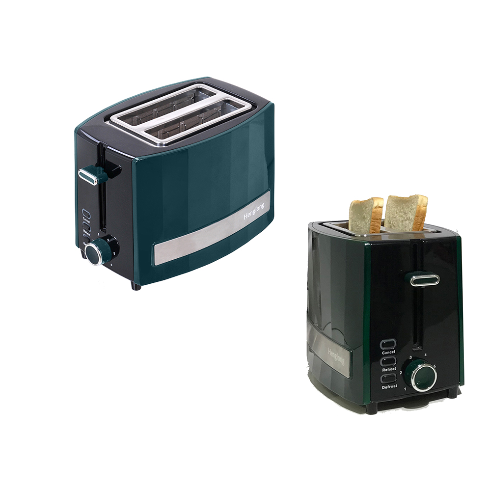 Henglong 750W, 2 ломтика Экстра широкие слот электрическая домашняя Бытовая печь хлеб сэндвич тостер вафельный тостер