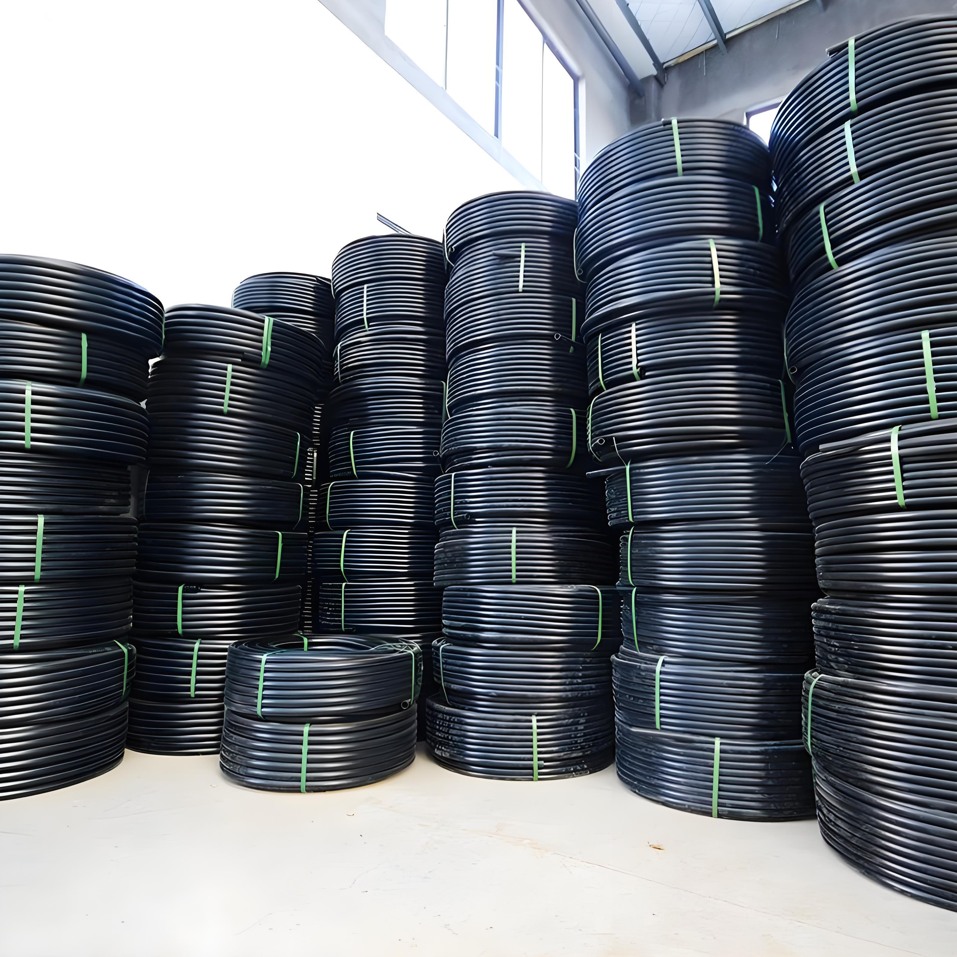 16mm-63mm Plastic Pipes HDPE PE100 Pipe Coil Roll Tubes Black Plastic Drip Tape For Water And Irrigation System