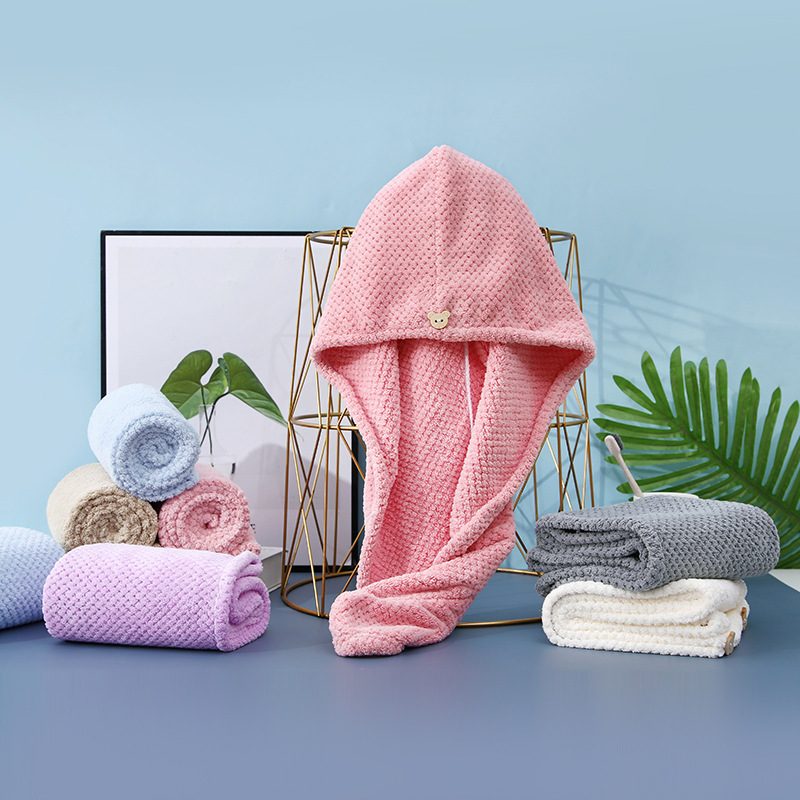 Women Girl's Magic Microfiber Shower Cap Towel Bath Hats for Women Dry Hair Cap Quick Drying Soft for Lady Turban Head