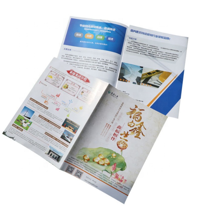 Customized full colour printing service advertising brochure advertising printed flyer printing mall booklet paper leaflet