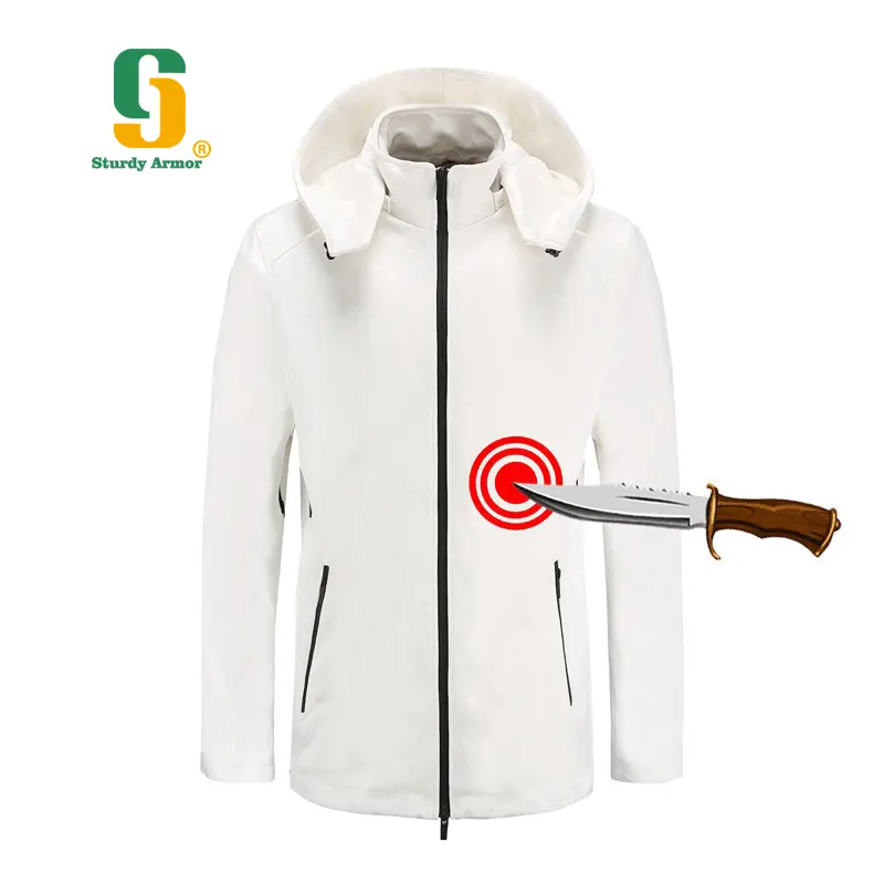 Sturdyarmor Carbon Fiber Knife Puncture Proof Clothing Concealed Covert  5 Cut Resistant Jacket Stab Proof Hoodies Coat