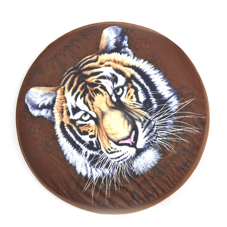 Deluxe Swivel Seat Foam Cushion for Car or Chair with Tiger pattern , 15" Diameter SSC-514