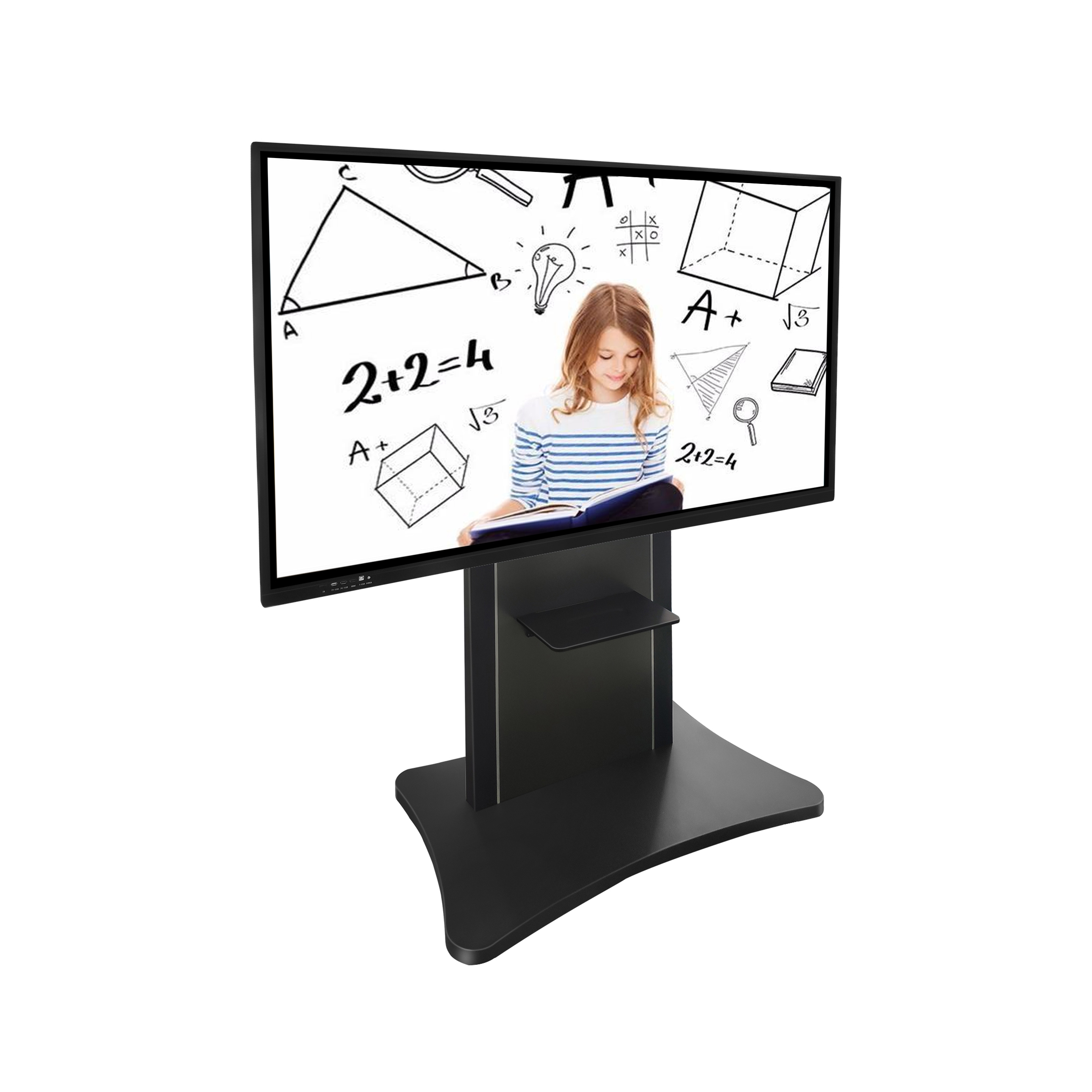 65, 75, 86 дюймов, все в одном, двойная ОС, вход HDMI, экран проектора, антибликовый экран, Мультитач, портативный сенсорный ЖК-экран, интерактивный